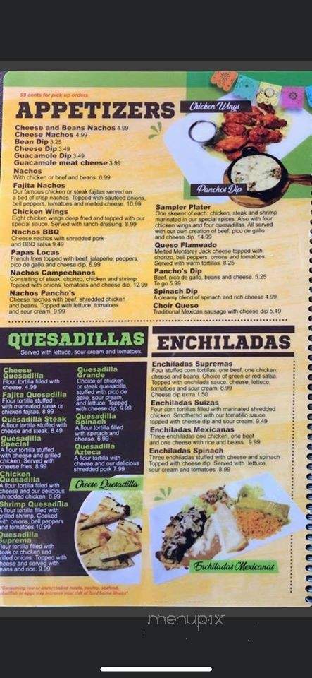 Mr. Pancho's - East Alton, IL menu_pic