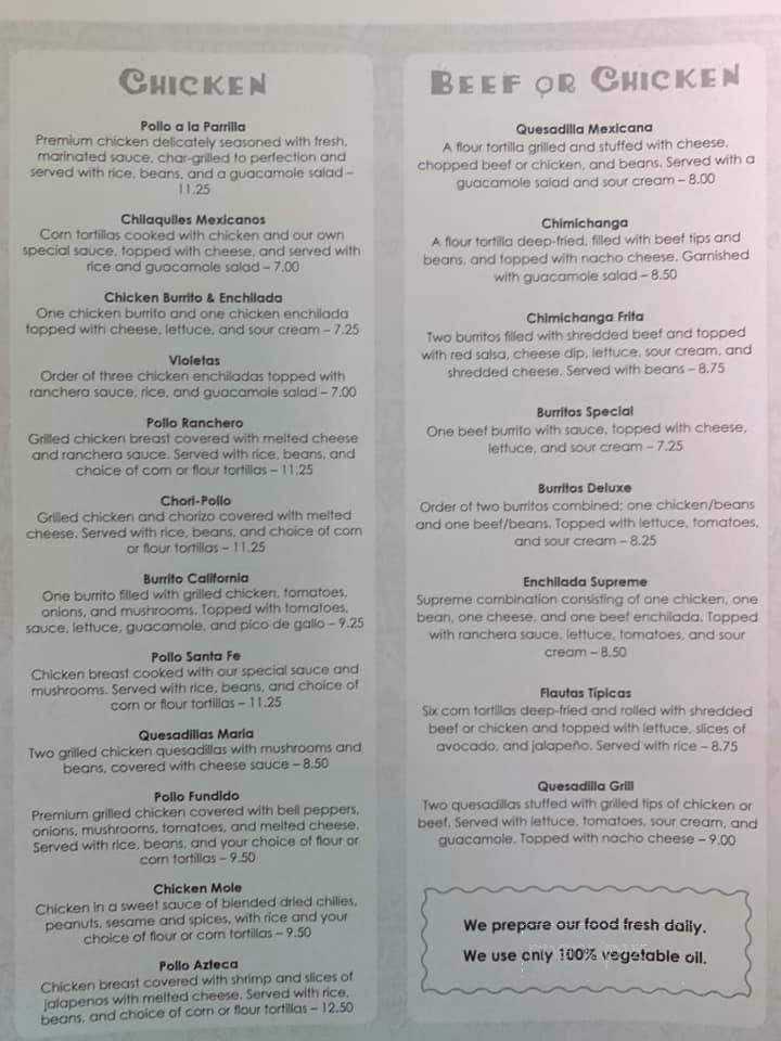 La Barca Mexican Restaurant - Arnolds Park, IA menu_pic
