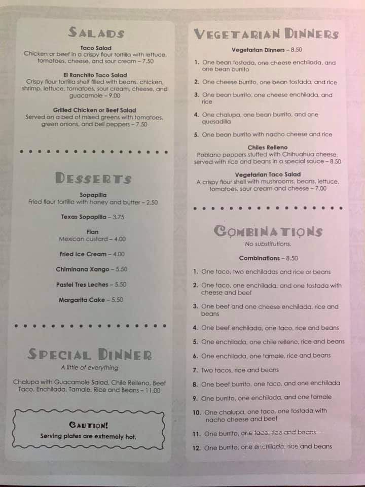 La Barca Mexican Restaurant - Arnolds Park, IA menu_pic