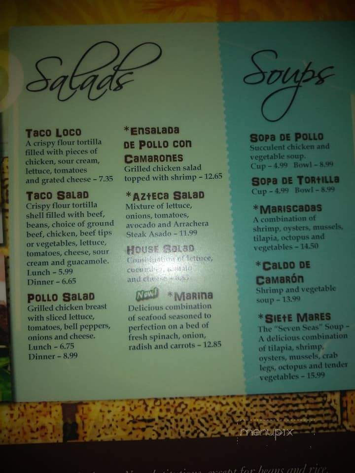 Plaza Del Sol - Jefferson, NC menu_pic