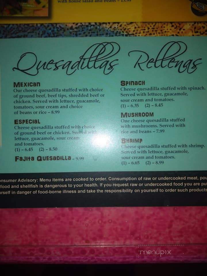 Plaza Del Sol - Jefferson, NC menu_pic