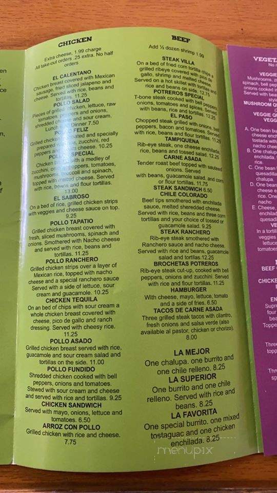 Los Potreros Mexican Restaurant - Laurens, SC menu_pic