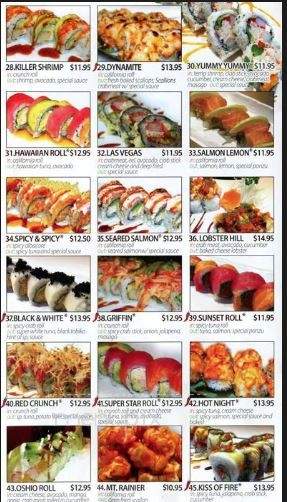 Oshio Teriyaki - Enumclaw, WA menu_pic