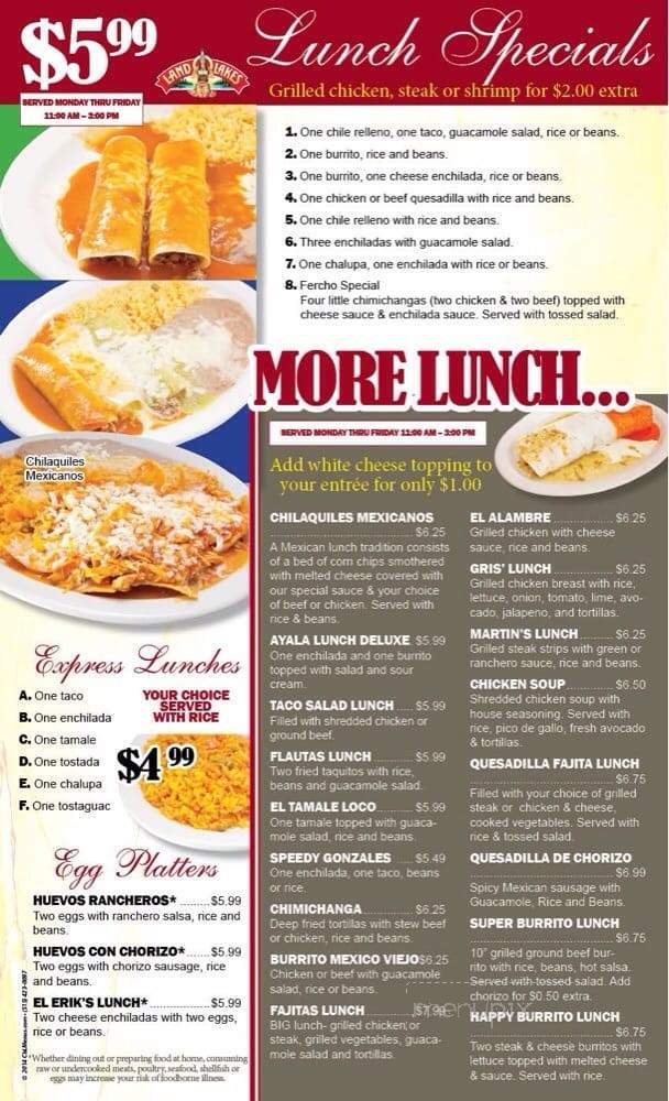 La Fiesta - Bartlesville, OK menu_pic