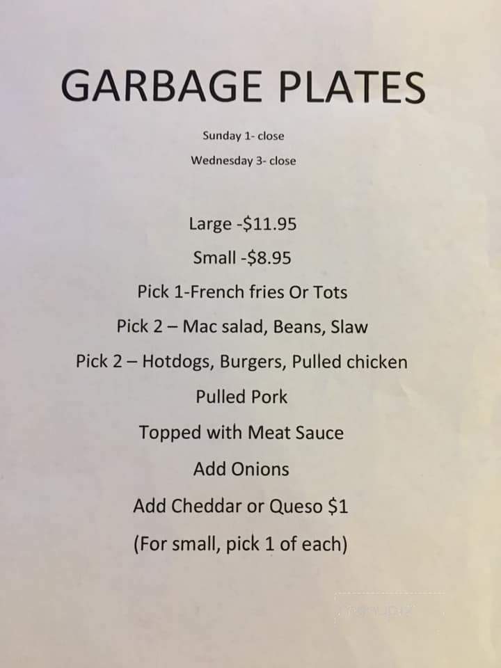 J & J Bar-B-Que and Sausage - Canisteo, NY menu_pic
