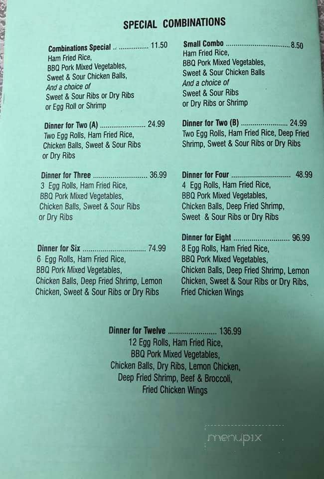 Lee's Restaurant - Rivers, MB menu_pic