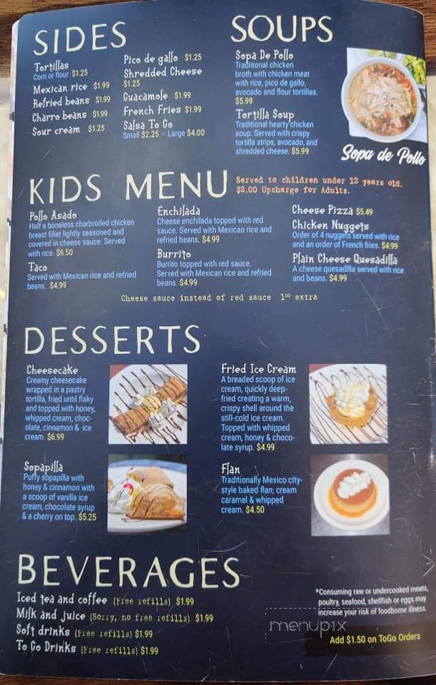 Mi Ranchito - Cabot, AR menu_pic