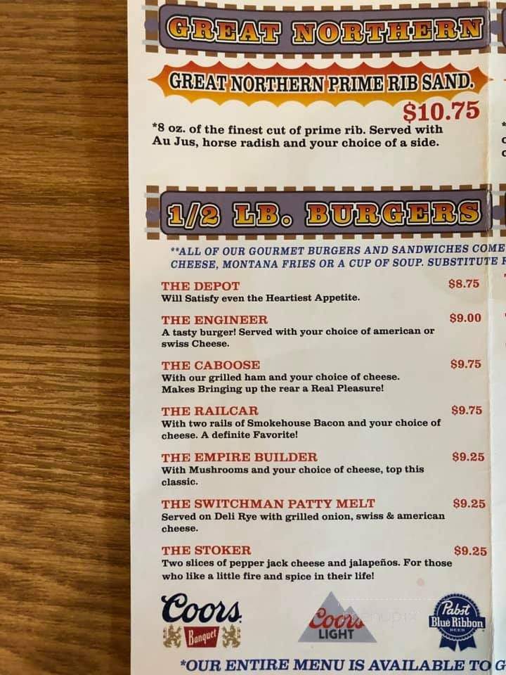 Side Track Lounge - Great Falls, MT menu_pic