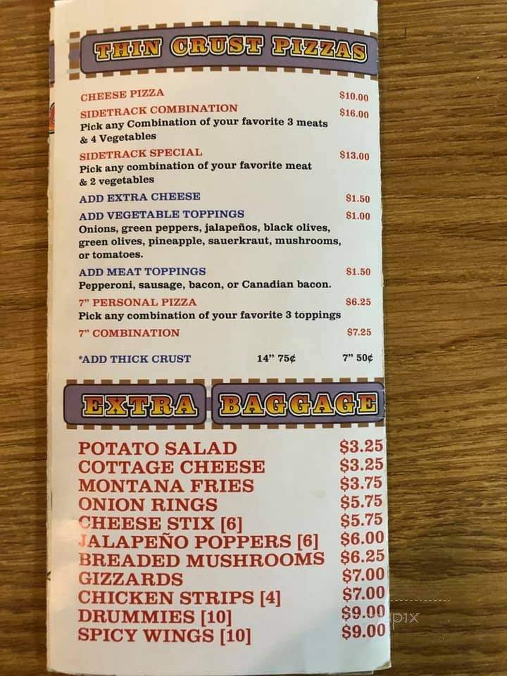 Side Track Lounge - Great Falls, MT menu_pic