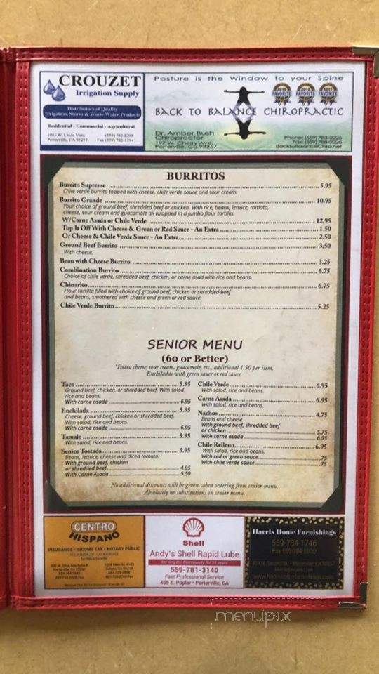 China's Alley Restaurant - Porterville, CA menu_pic
