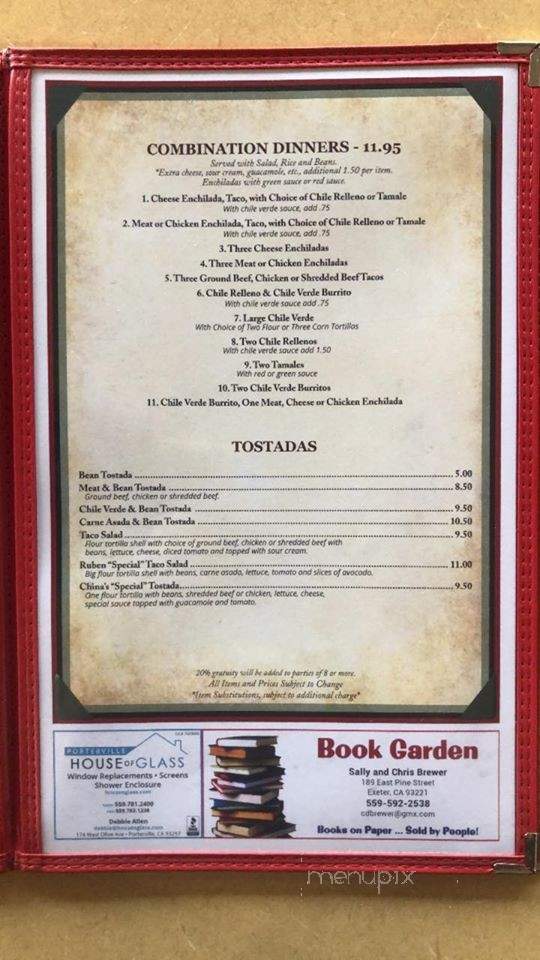 China's Alley Restaurant - Porterville, CA menu_pic
