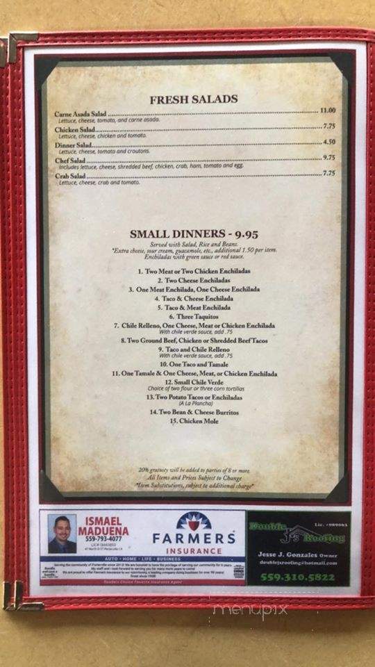 China's Alley Restaurant - Porterville, CA menu_pic