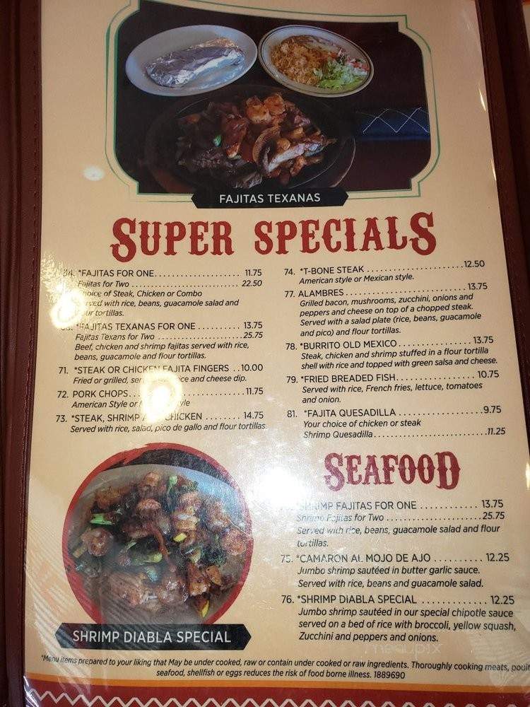 Old Mexico - Belle Vernon, PA menu_pic