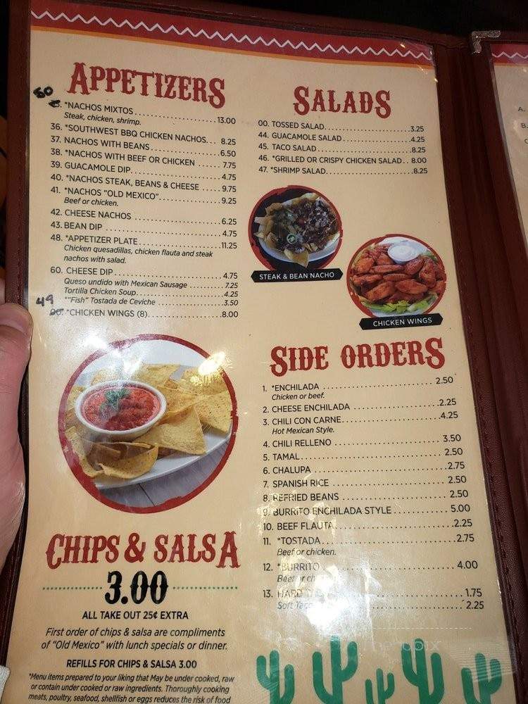 Old Mexico - Belle Vernon, PA menu_pic