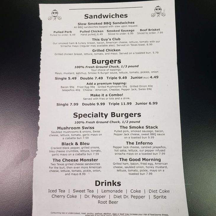 This Guys Smoke N Grill - Searcy, AR menu_pic
