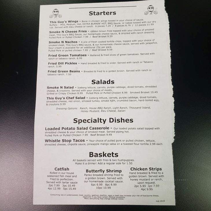 This Guys Smoke N Grill - Searcy, AR menu_pic