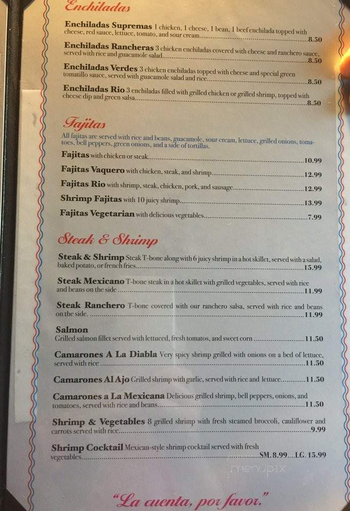 El Rio Lindo - Helena, AR menu_pic