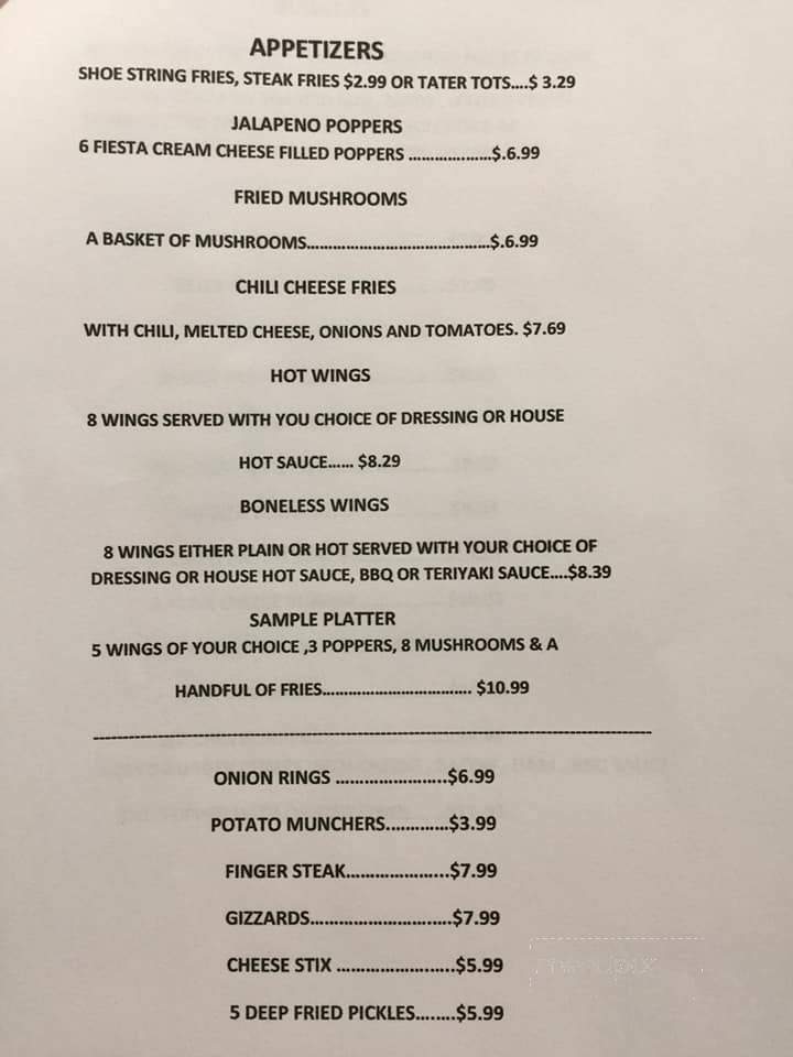 Hyde-Out Tavern - Colfax, WA menu_pic