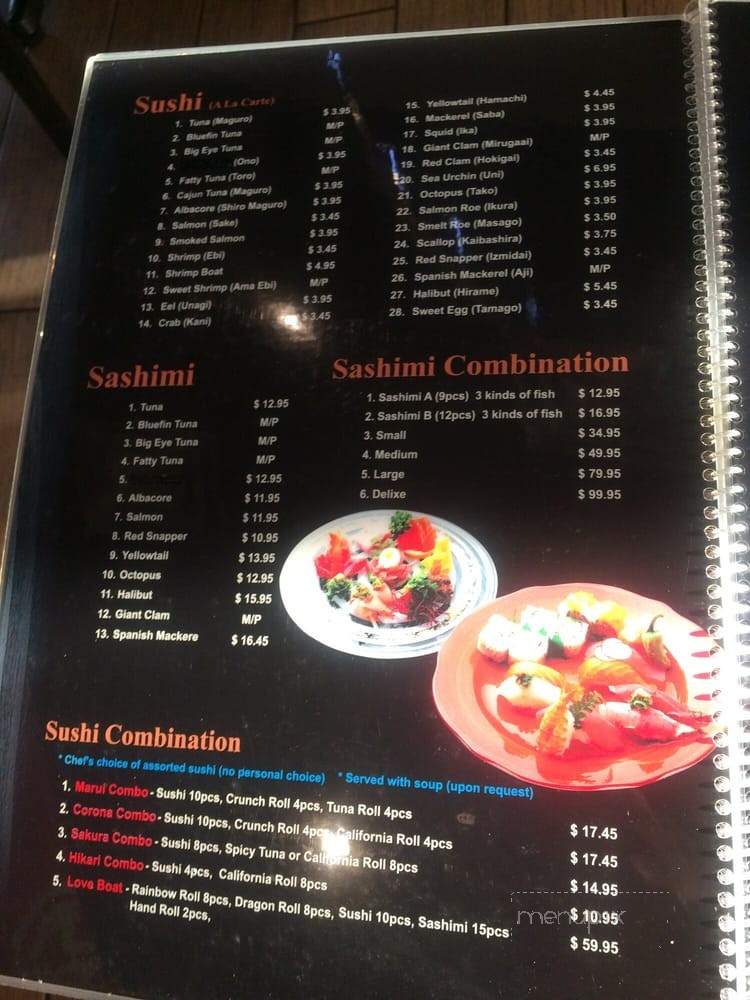 Marui Sushi - Corona, CA menu_pic