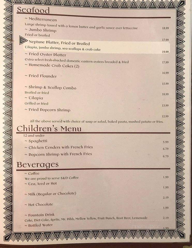 Main Street Restaurant - Smithfield, VA menu_pic