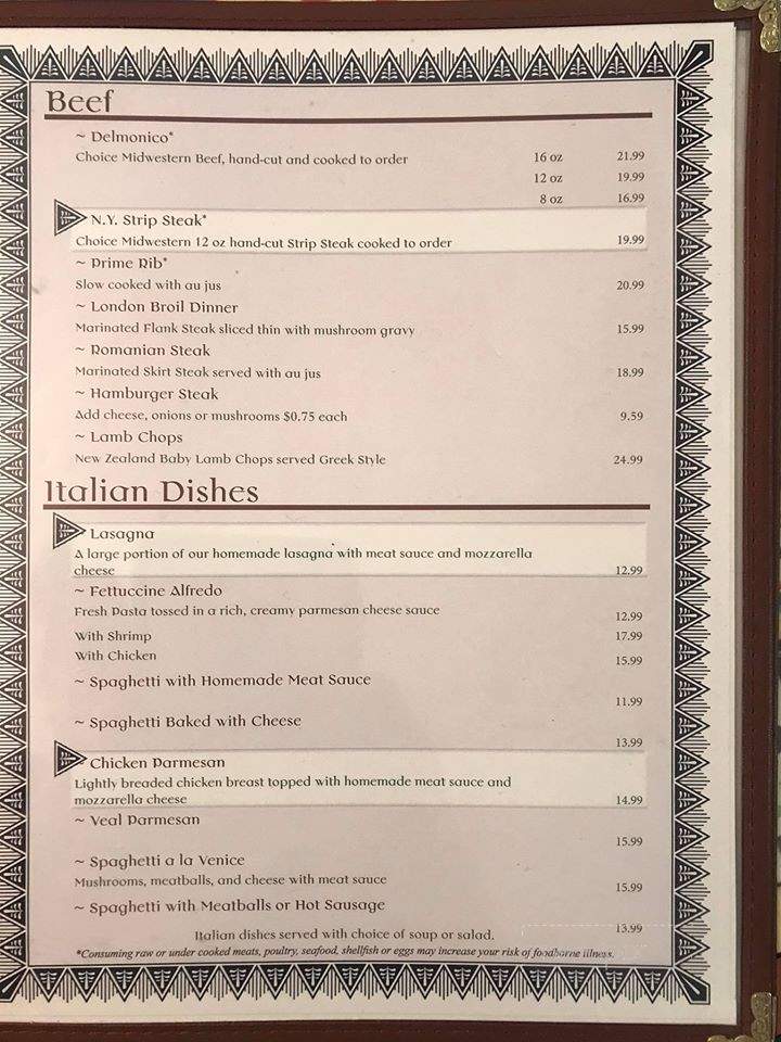 Main Street Restaurant - Smithfield, VA menu_pic