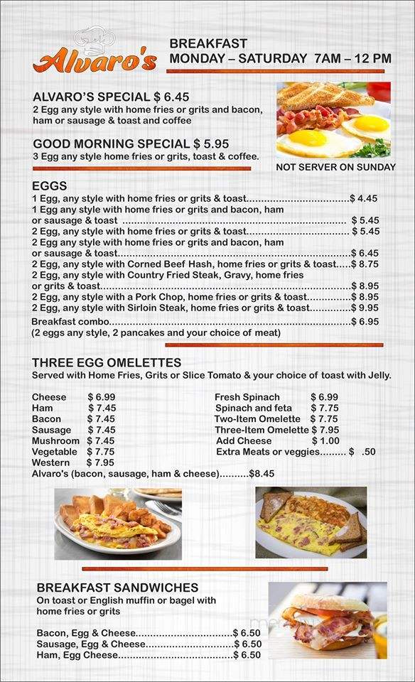 Alvaro's Family Restaurant - North Port, FL menu_pic