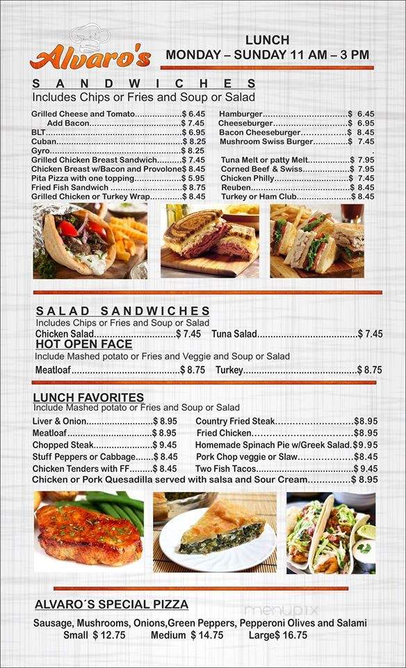 Alvaro's Family Restaurant - North Port, FL menu_pic