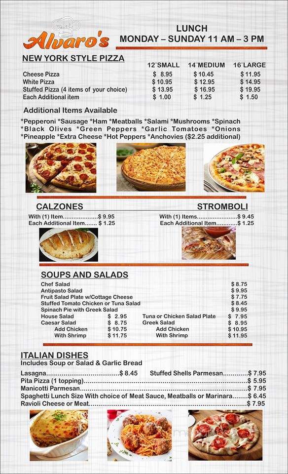 Alvaro's Family Restaurant - North Port, FL menu_pic