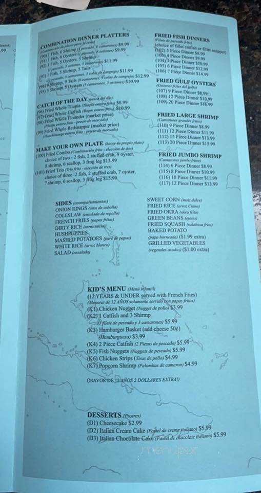Baytown Seafood & Restaurant - Pasadena, TX menu_pic