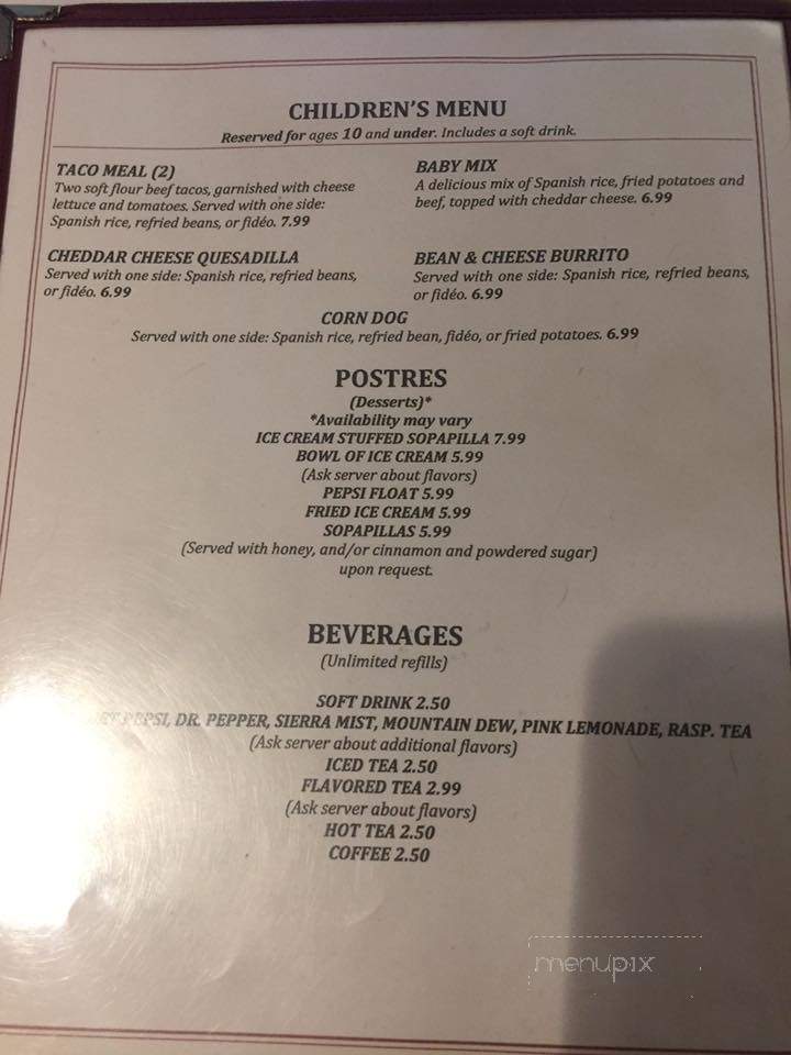 Mission At The Bell Restaurant - Trinidad, CO menu_pic