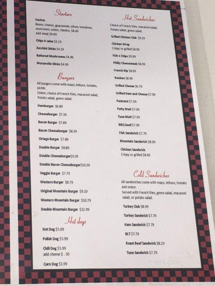Roberts Frosty - Coarsegold, CA menu_pic