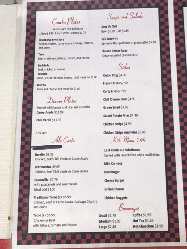Roberts Frosty - Coarsegold, CA menu_pic