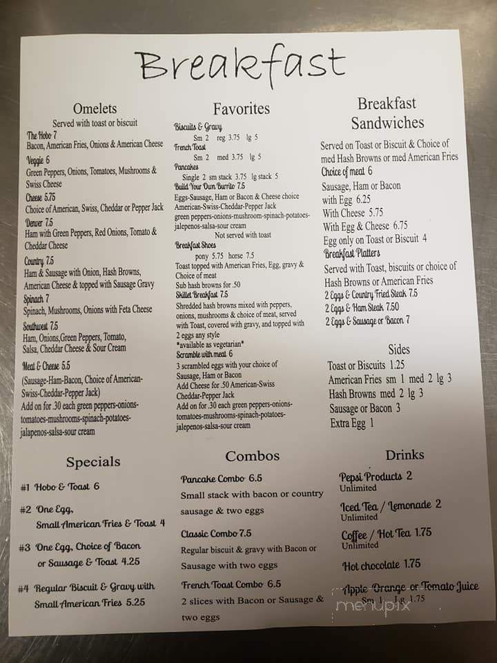 Wagon Wheel - Carrollton, IL menu_pic
