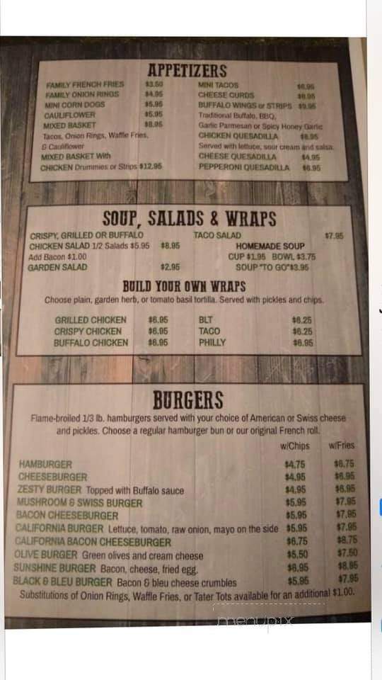 Rustic Trail - Palisade, MN menu_pic