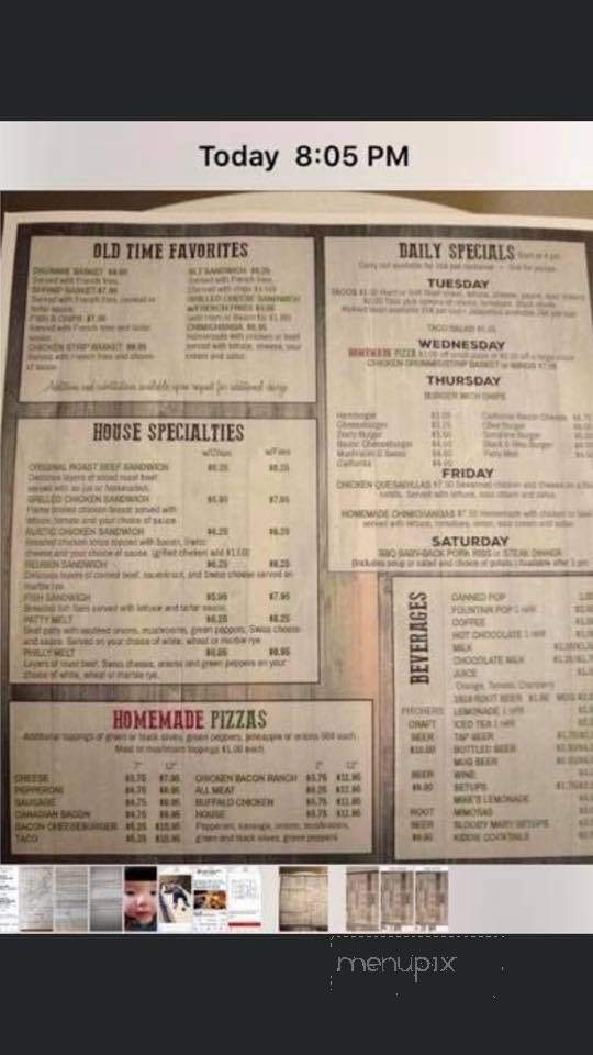Rustic Trail - Palisade, MN menu_pic