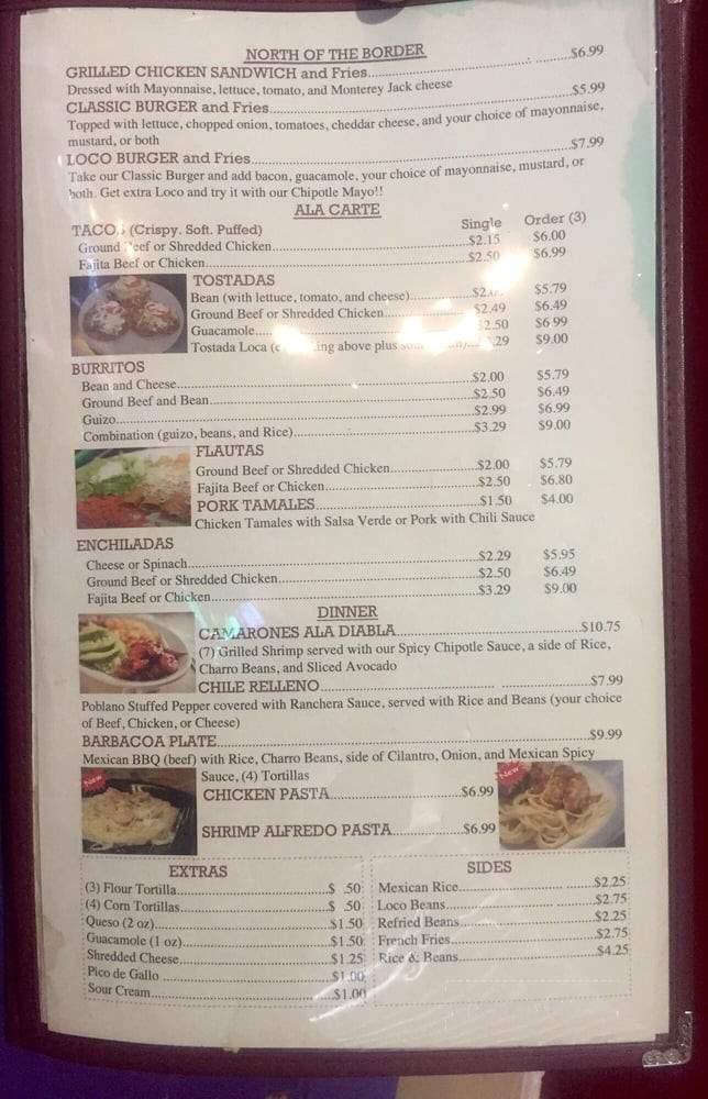 Plato Loco - Cedar Hill, TX menu_pic