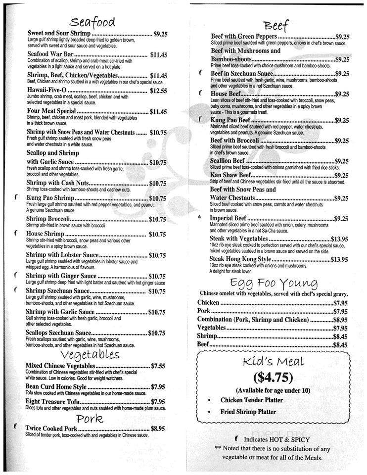 Peking House Restaurant - Dayton, TN menu_pic