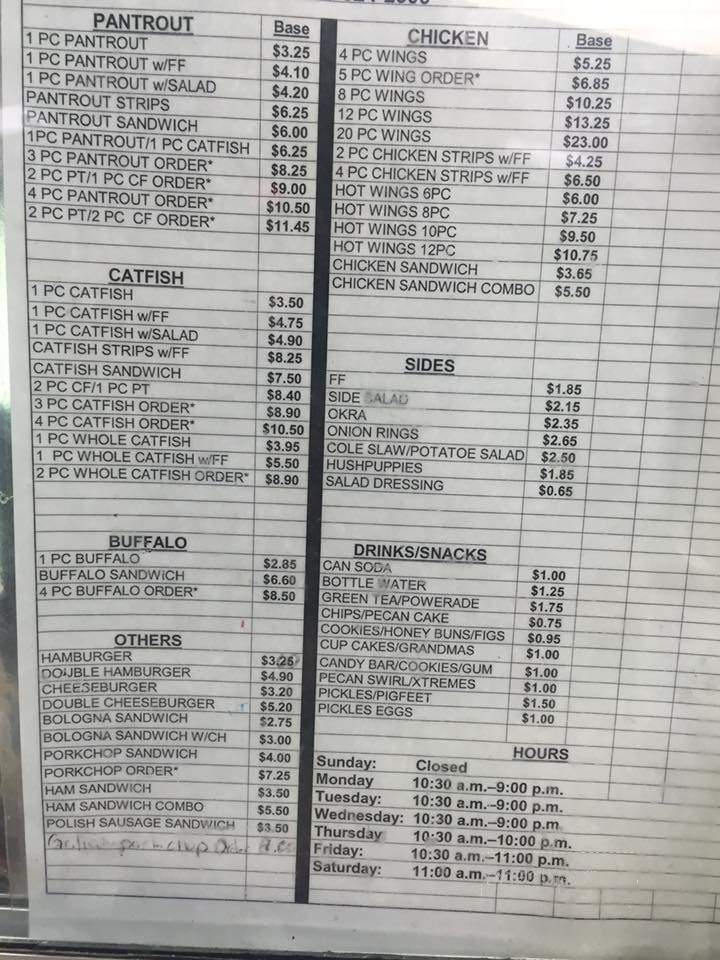 Harvey's Fish House - Brandon, MS menu_pic