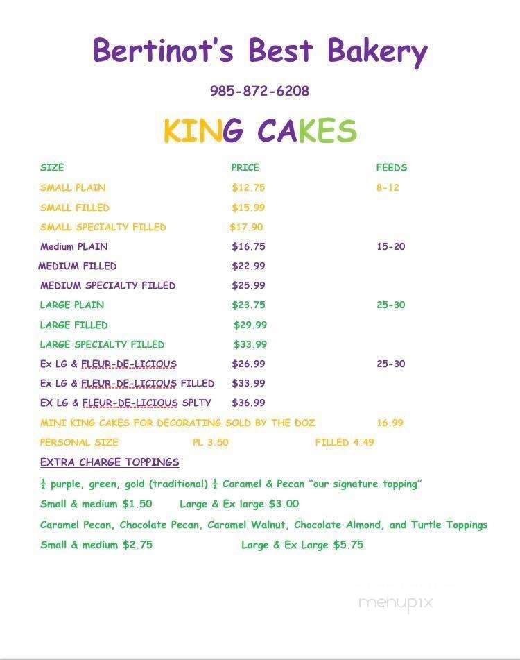 Best Bakery - Houma, LA menu_pic