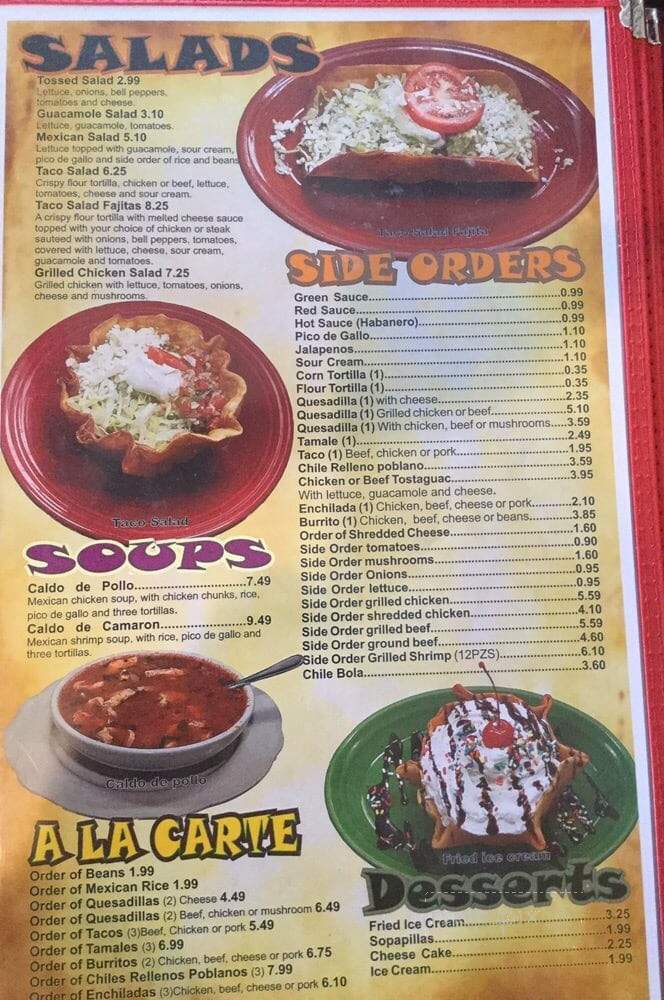 El Camino Real - Warsaw, MO menu_pic