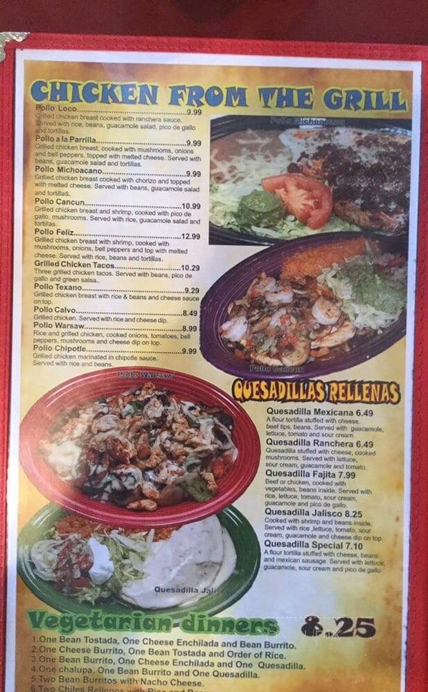 El Camino Real - Warsaw, MO menu_pic