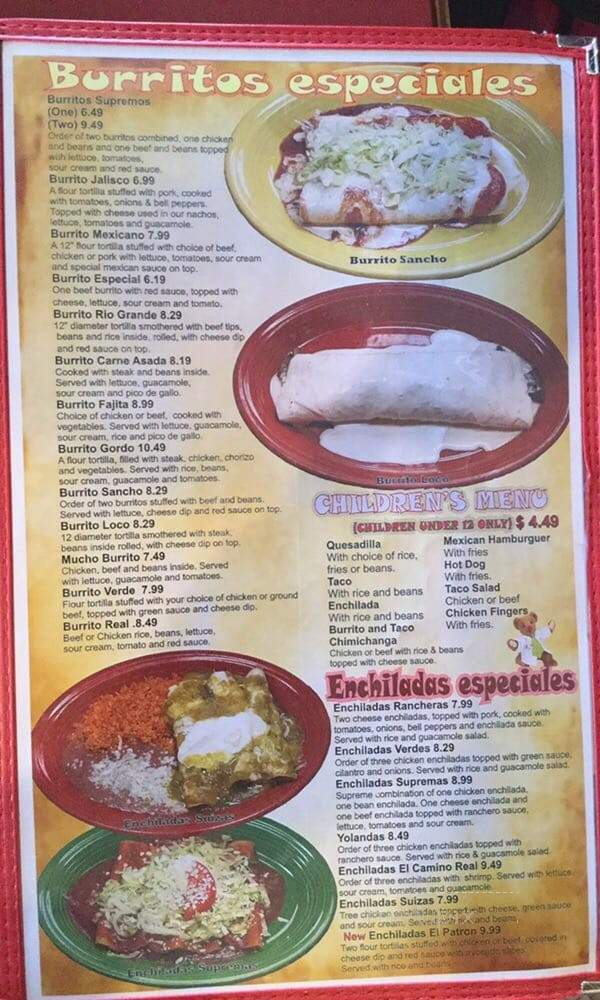 El Camino Real - Warsaw, MO menu_pic