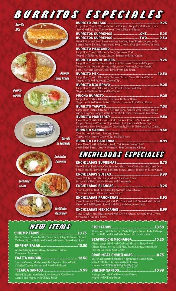 La Hacienda Mexican Restaurant - Monticello, IA menu_pic