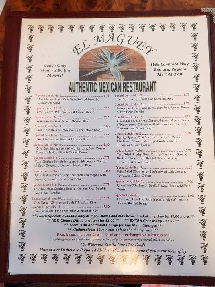 El Maguey Mexican Restaurant - Exmore, VA