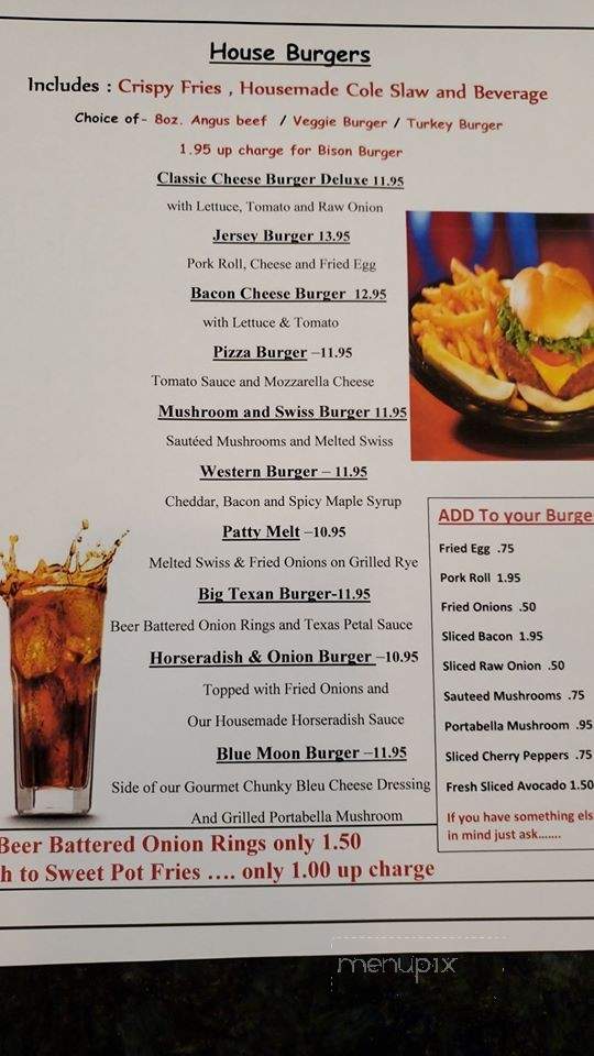 Menu of Sandy's Cozy Corner in Lakehurst, NJ 08733