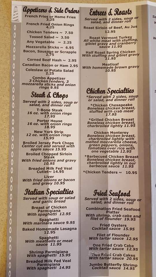 Sparrows Point Inn - Baltimore, MD menu_pic