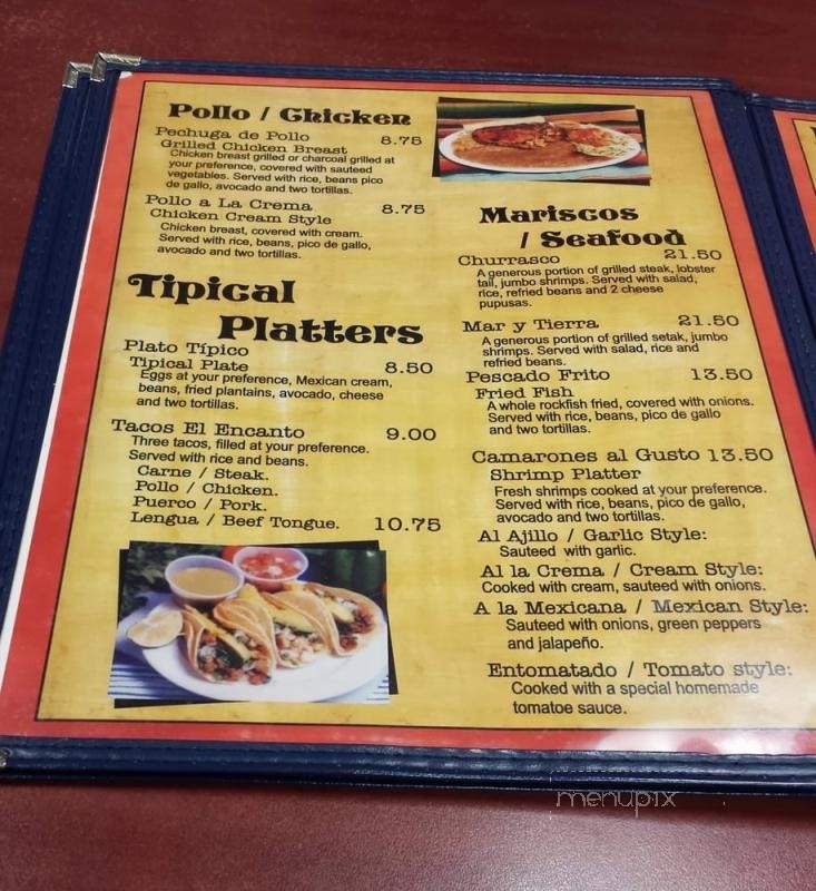 Tipicos El Encanto - Gaithersburg, MD menu_pic