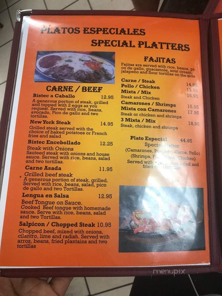 Tipicos El Encanto - Gaithersburg, MD menu_pic