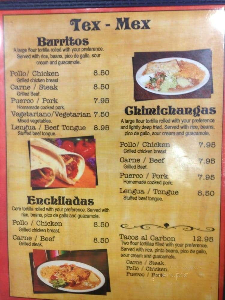 Tipicos El Encanto - Gaithersburg, MD menu_pic
