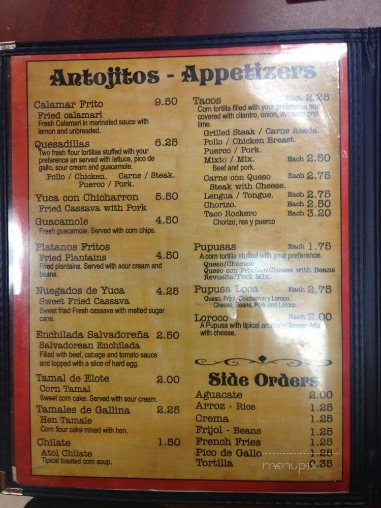 Tipicos El Encanto - Gaithersburg, MD menu_pic